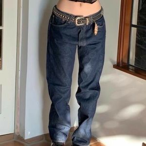 Dark wash y2k blue jeans